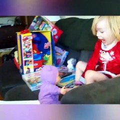 Funny video of cute children playing with  birds in cage...