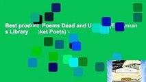 Best product  Poems Dead and Undead (Everyman s Library Pocket Poets) -