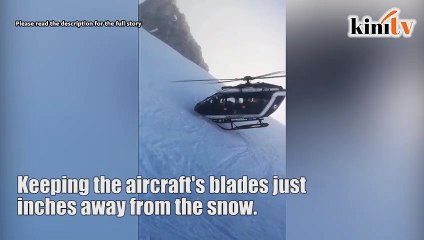 Helicopter pilot does impressive manoeuvre during rescue
