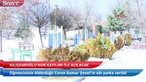 Öğrencisinin öldürdüğü Ceren Damar Şenel’in adı parka verildi