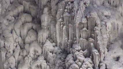 Hava Sıcaklığının Sıfırın Altında 28 Dereceye Düştüğü Kars'ta Ağaçlar Buz Tuttu