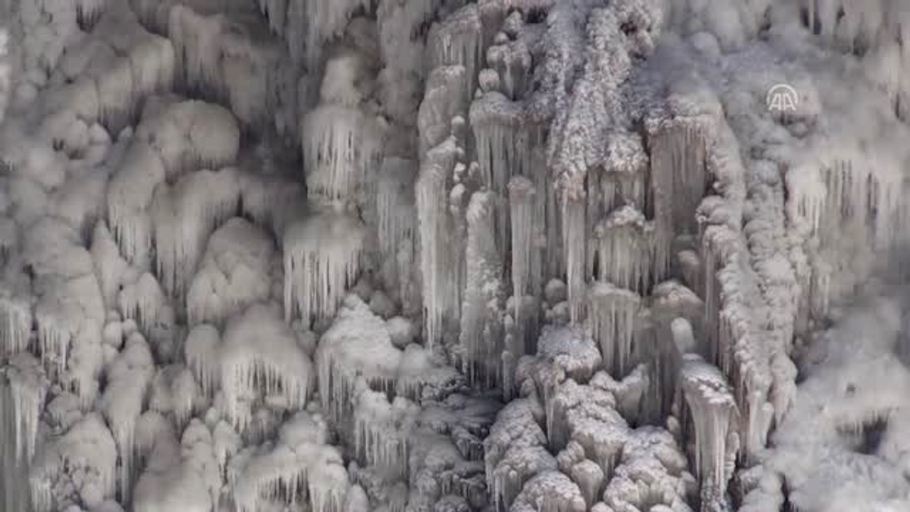 Hava Sıcaklığının Sıfırın Altında 28 Dereceye Düştüğü Kars'ta Ağaçlar Buz Tuttu