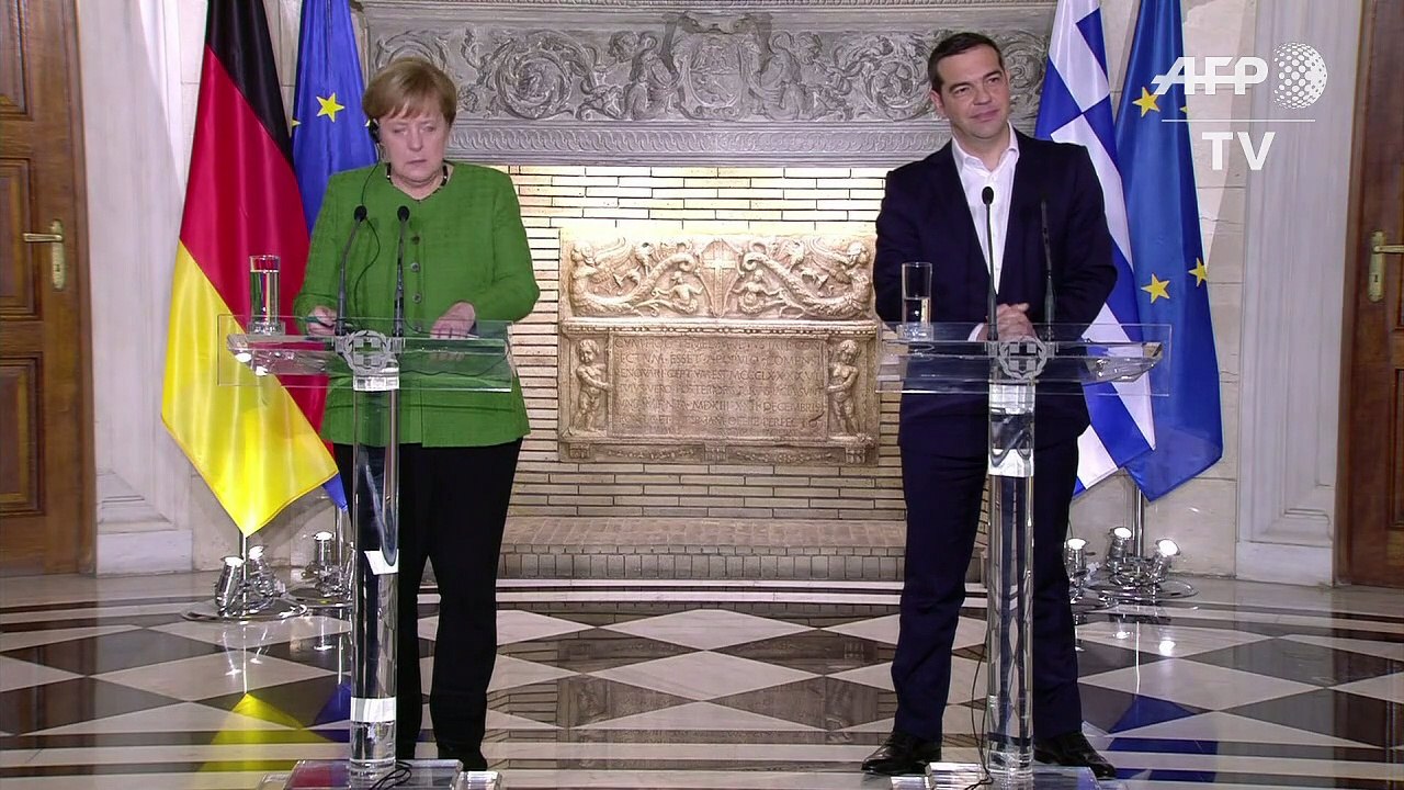 Merkel und tsipras: vereint im mazedonien-streit