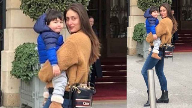 Taimur Ali Khan looks cute with Kareena Kapoor Khan in Paris; Check out | FilmiBeat