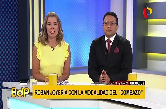 San Isidro: delincuentes roban joyería bajo la modalidad del ‘combazo’