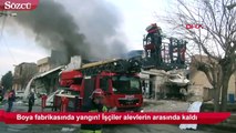 Boya fabrikasında yangın! İşçiler alevlerin arasında kaldı