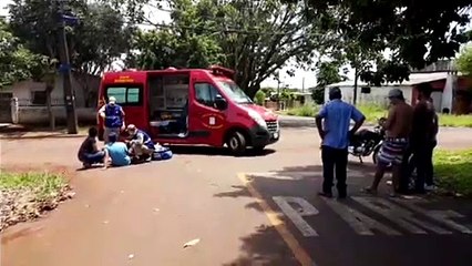 Carro e moto batem no Bairro Periolo