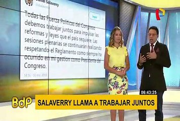 Daniel Salaverry invoca a todas las fuerzas políticas a “trabajar juntas”