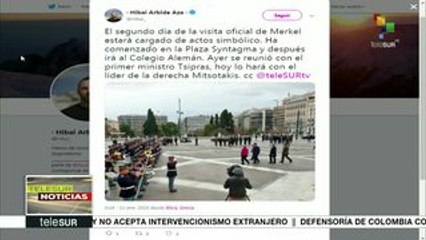 Grecia: Merkel se reúne hoy con el líder de la derecha Mitsotakis