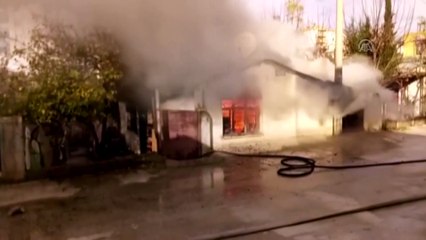 Suriyeli ailenin kaldığı ev yandı - OSMANİYE