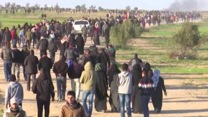 Gazze Sınırındaki "Büyük Dönüş Yürüyüşü" Gösterileri 42. Cumasında (2)