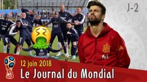 PIQUÉ chambre les BLEUS, SALAH s'est entraîné, le Brésil à la plage. Le Journal du Mondial 2018 !