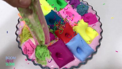 MIXING SOFT CLAY AND KENETIC INTO GLOSSY SLIME!! MOST SATISFYING SLIME VIDEO!!