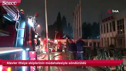 Eyüpsultan'da korkutan fabrika yangını
