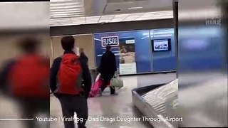 El padre desesperado que recorre el aeropuerto arrastrando a su hija