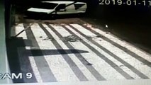 Câmera flagra suposto furto de veículo no Centro