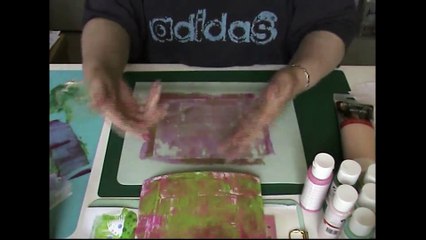 Tuto - Gel Press "Mixed média / Scrapbooking"