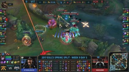 H2K vs VITALITY Highlights - Week 9 EULCS Spring 2017