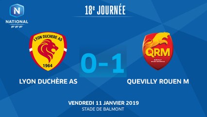 J18 : Lyon Duchère AS - Quevilly Rouen M. (0-1), le résumé