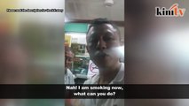 Men insult deputy minister, while flouting smoking ban