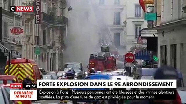 Très forte explosion accidentelle ce matin, rue de Trévise dans le 9e arrondissement de Paris - Au moins 20 blessés dont deux en urgence absolue - Les secours sont sur place - Photos et vidéo
