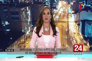 Criminales balean auto del gerente de Seguridad Ciudadana de Bellavista