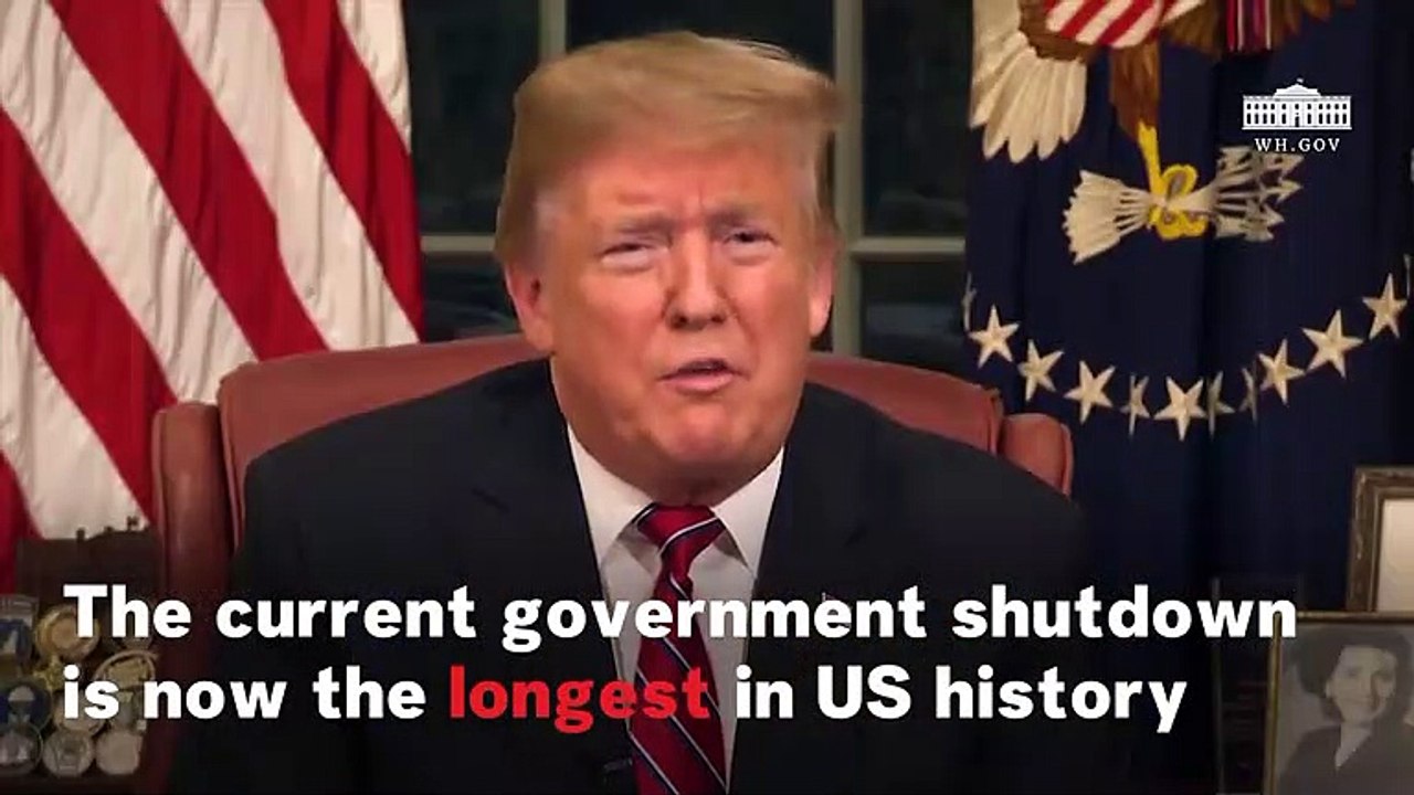 Government Shutdown Becomes Longest In Us History Video Dailymotion