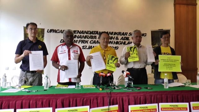 Cameron Highlands election candidates except BN’s Ramli sign Bersih pledge