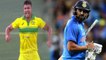 India Vs Australia 2nd ODI: Rohit Sharma departs at 43,Australian players pumped up| वनइंडिया हिंदी