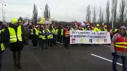 La défilé des gilets jaunes à Montbéliard