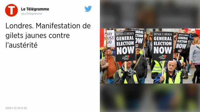 Londres. Des centaines de manifestants défilent en gilets jaunes contre l’austérité