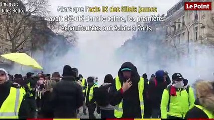 Gilets jaunes: des heurts à Paris lors de l'acte IX