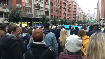 Arnaldo Otegi, en la marcha a favor de los presos terroristas de ETA.