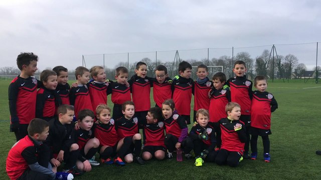 La joie de nos U7 ce samedi 12 janvier au plateau de goven