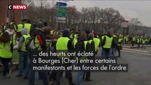 Gilets jaunes : heurts entre certains manifestants et forces de l’ordre à Bourges