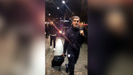 Llegada del Málaga a Zaragoza