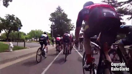 Un cycliste se prend un drone en pleine course !!