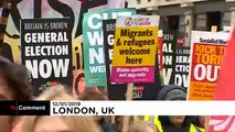 Manifestation à Londres contre la politique 