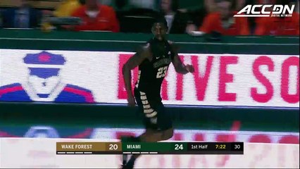 Wake Forest vs. Miami Basketball Highlights (2018-19)