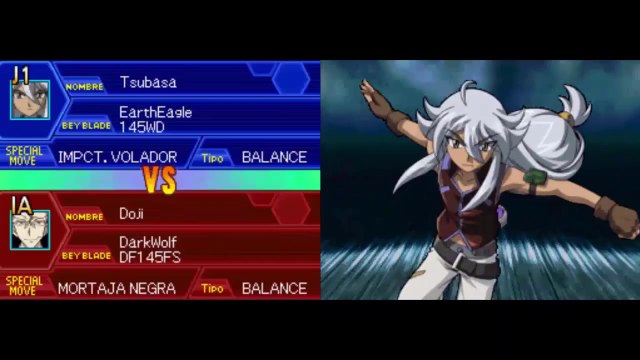 Beyblade Metal Masters NDS - Modo Arcade con Tsubasa