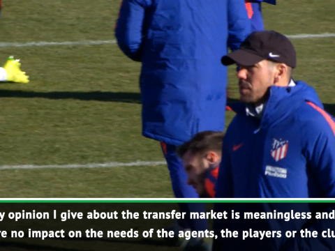 My views on transfers are meaningless - Simeone