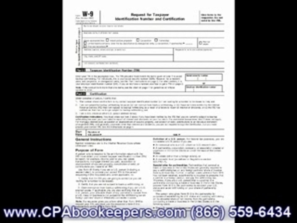 W-9 Form Filling in W-9 Form