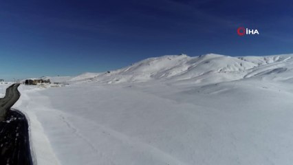 Kayseri’de göller buz tuttu