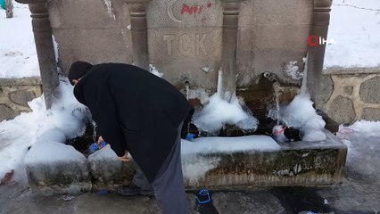 Doğu buz kesti...Sıcaklık eksi 24'e düştü, çeşmeler buz tuttu
