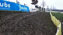 Championnat de France de cyclocross :  le franc comtois Quentin Bourg est en tête de la course juniors