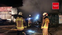 Registrado un grave incendio en tres infraviviendas de Leganés