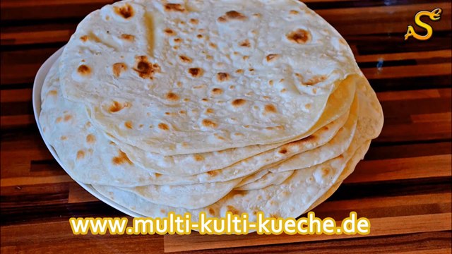 Yufka Teig ohne Hefe - Türkisches Lavash Brot - Yufka Brot / Lavash Brot - Weizentortillas - Wraps