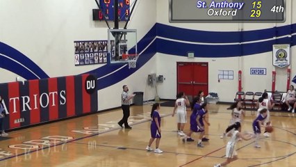 St. Anthony Saints vs. Oxford Patriots JV 1-12-19 girls bask
