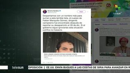 Victoria Sandino exige acciones contra masacre de líderes sociales