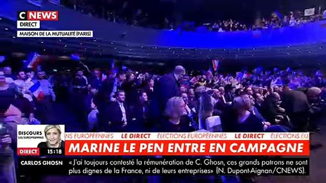 Marine Le Pen lance la campagne pour les élections européennes à Paris le dimanche 13 janvier 2019